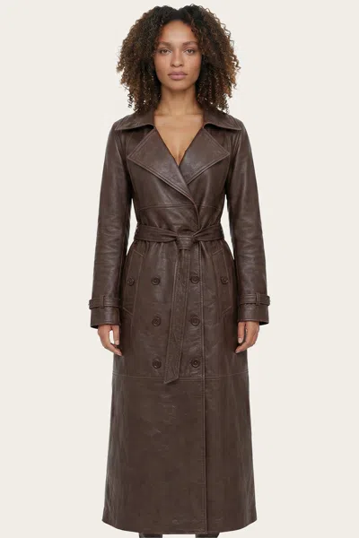 The Frye Company Soho Trench Coat In Brown