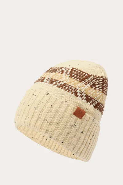 The Frye Company Tweed Fair Isle Cuff Hat In Brown