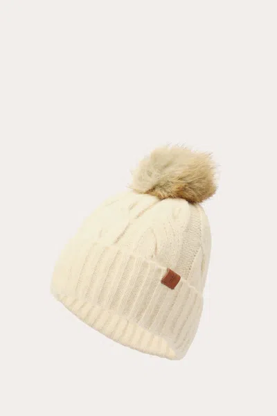 The Frye Company Wide Cable Cuff Hat In Brown
