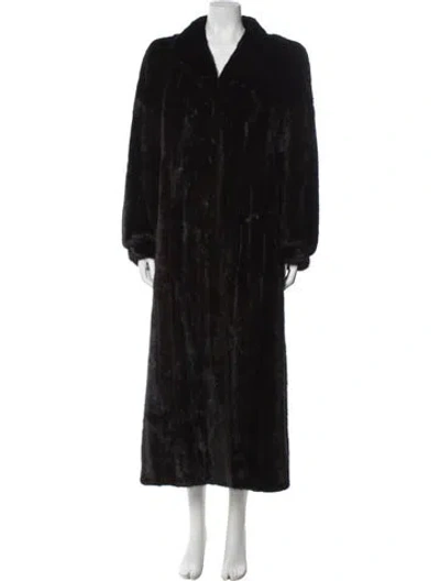 Pre-owned The Fur Vault Vintage Fur Faux Fur Coat In Brown