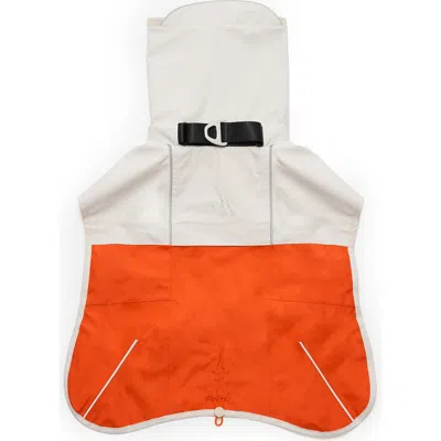 The Furryfolks Venture Pet Rain Jacket In White