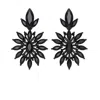 The Gala Women's Black Midnight Sunburst Cluster Earrings In Black