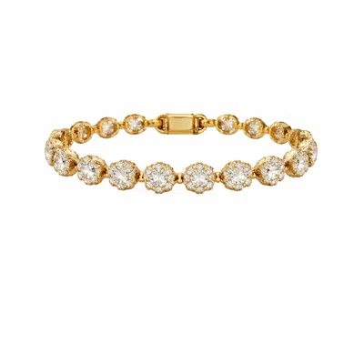 The Gala Women's Gold Floral Crystal Tennis Bracelet