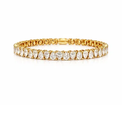 The Gala Women's Gold Pear-cut Tennis Bracelet