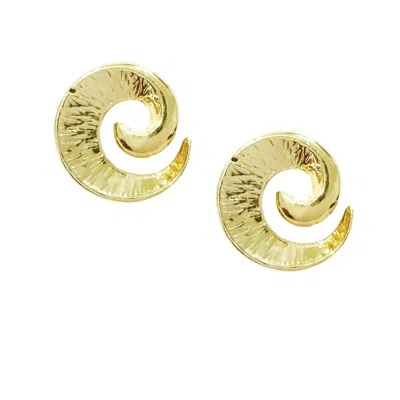 The Gala Women's Gold Spiral Stud Earrings