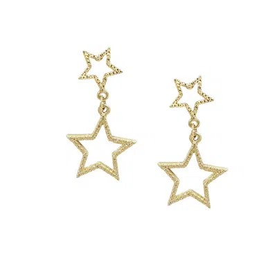 The Gala Women's Gold Starlight Duo Drop Earrings