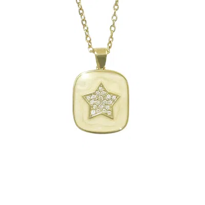 The Gala Women's Golden Stardust Enamel Star Pendant Necklace