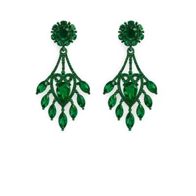 The Gala Women's Green Emerald Chandelier Cluster Earrings