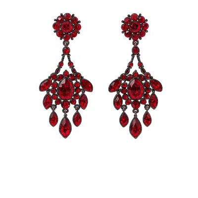 The Gala Women's Red Ruby Chandelier Cluster Earrings