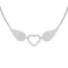 The Gala Women's Silver Angel Heart Necklace In Silver