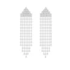 The Gala Women's Silver Aurelia Pyramid Tassel Crystal Earrings In Metallic