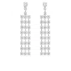 The Gala Women's Silver Aurora Crystal Cascade Earrings In Silver