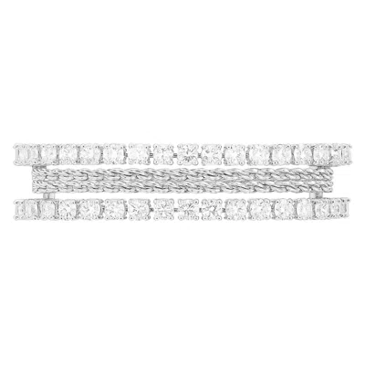 The Gala Women's Silver Aurora Double Row Bracelet