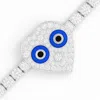 The Gala Women's Silver / Blue Evil Eye Heart Bracelet In Multi