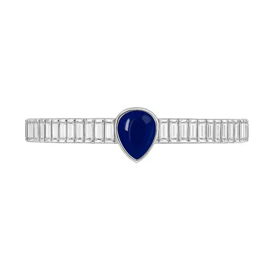 The Gala Women's Silver / Blue Sapphire Drop Bracelet In Multi