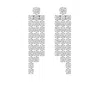 The Gala Women's Silver Cascading Crystal Column Earrings In Silver
