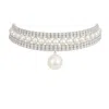 The Gala Women's Silver Crystal & Pearl Harmony Choker In Silver