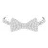 The Gala Women's Silver Crystal Bowtie Choker In Silver