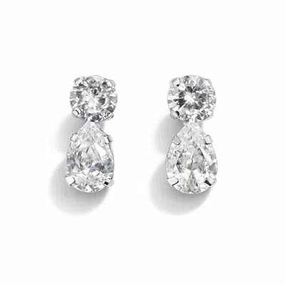 The Gala Women's Silver Crystal Drop Earrings