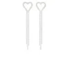 The Gala Women's Silver Crystal Heart Fringe Statement Earrings In Silver