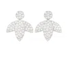 The Gala Women's Silver Crystal Petal Silhouette Earrings In Silver
