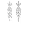 The Gala Women's Silver Crystal Vine Drop Earrings In Silver