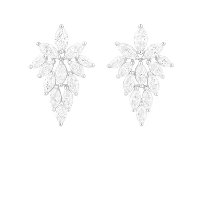 The Gala Women's Silver Elara Marquise Cluster Earrings