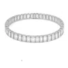 The Gala Women's Silver Emerald Cut Crystal Choker In Silver