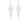 The Gala Women's Silver Eternal Lattice Crystal Earrings In Silver