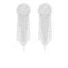 The Gala Women's Silver Galaxy Fringe Crystal Statement Earrings In Silver