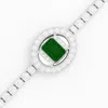 The Gala Women's Silver / Green Emerald Glow Bracelet In Multi