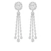 The Gala Women's Silver Lumina Triple Drop Crystal Earrings In Metallic