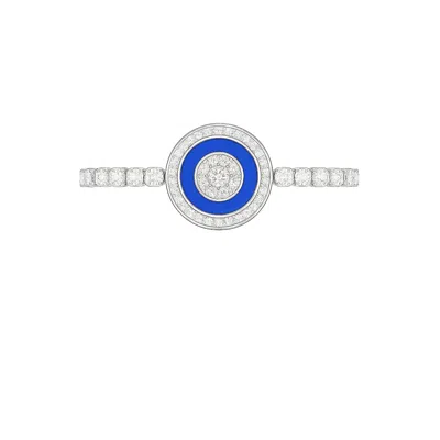 The Gala Women's Silver Luminous Blue Eye Bracelet