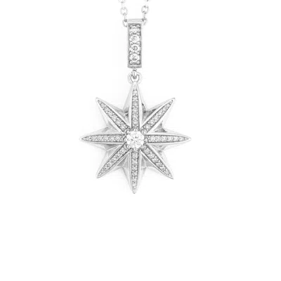 The Gala Women's Silver North Star Crystal Pendant Necklace