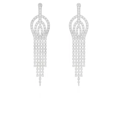 The Gala Women's Silver Radiant Cascade Arch Earrings