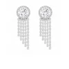 The Gala Women's Silver Radiant Cascade Round-cut Earrings In Silver