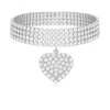 The Gala Women's Silver Radiant Heart Crystal Choker In Silver