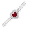 The Gala Women's Silver / Red Amour Rouge Bracelet In Multi