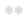 The Gala Women's Silver Snowflake Crystal Stud Earrings In White