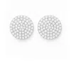 The Gala Women's Silver Solaris Pavé Dome Earrings In White