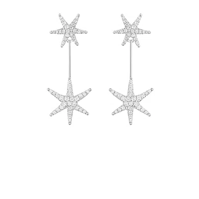 The Gala Women's Silver Starlight Drop Earrings