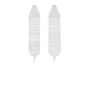 The Gala Women's Silver Tapered Crystal Curtain Statement Earrings In Silver