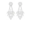 The Gala Women's White Crystal Chandelier Cluster Earrings In White