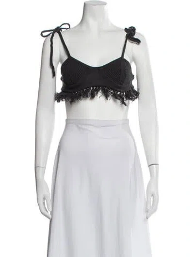 Pre-owned The Garment 2022 V-neck Crop Top In Grey