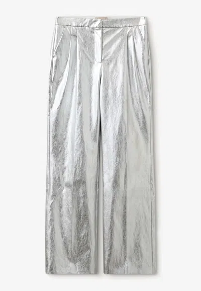 The Garment Andy Straight-leg Pants In Silver