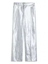 The Garment Silver Andy Wide Trousers In Silver