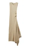 The Garment April Slub Yarn Cotton Gown In Gray