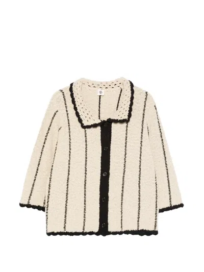 The Garment April Stripe Polo Shirt In Neutral