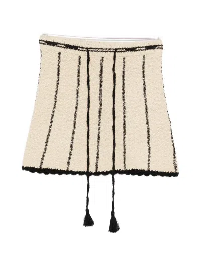 The Garment April Striped Mini Skirt In Brown