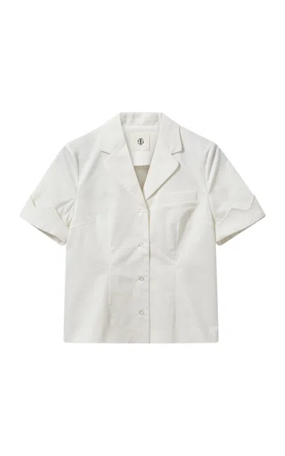 The Garment Avelino Cotton-blend Collared Shirt In White
